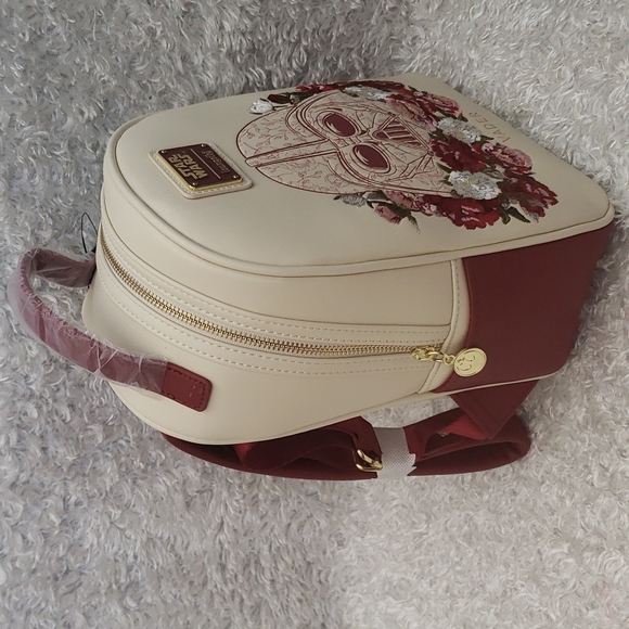 NWT Loungefly Darth Vader Floral embroideries mini backpack - Picture 2 of 16